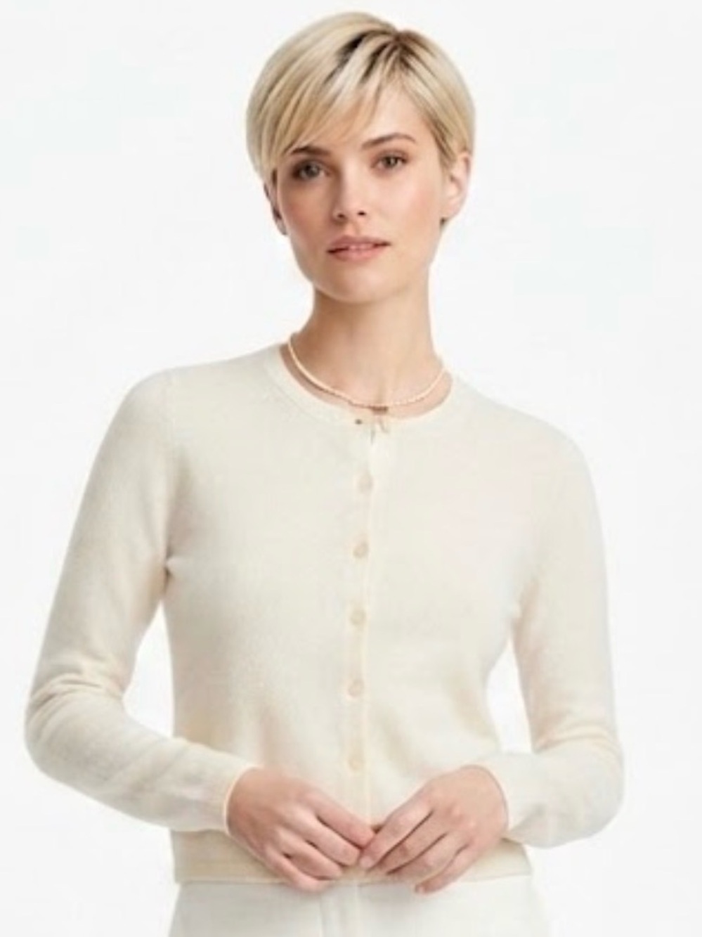Il Gufo Cream Cashmere Button Up Cardigan SZ Youth Girls 12